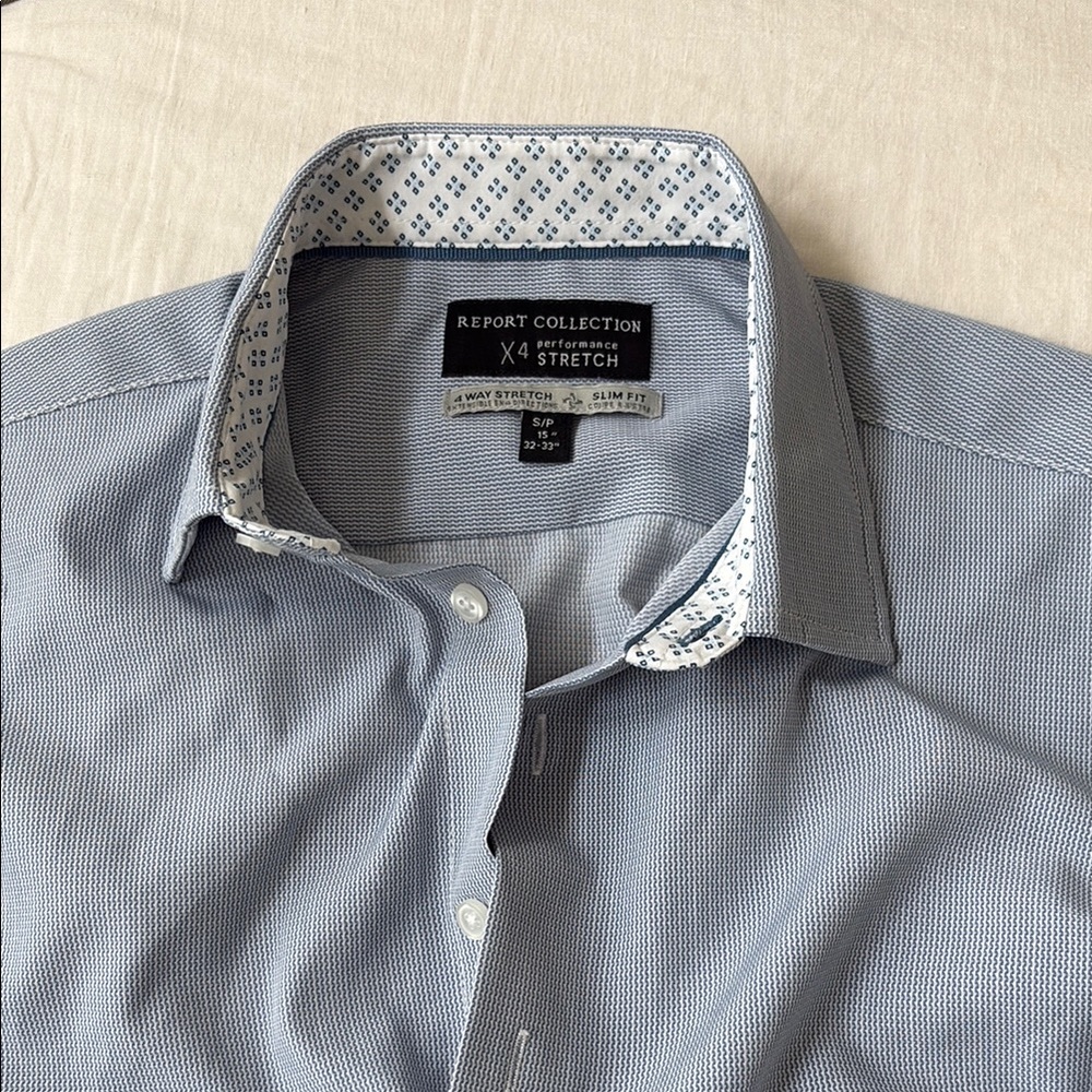 Report Collection Men's Blue Shirt